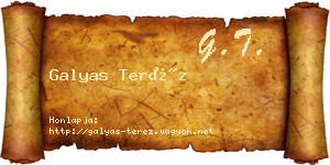 Galyas Teréz névjegykártya